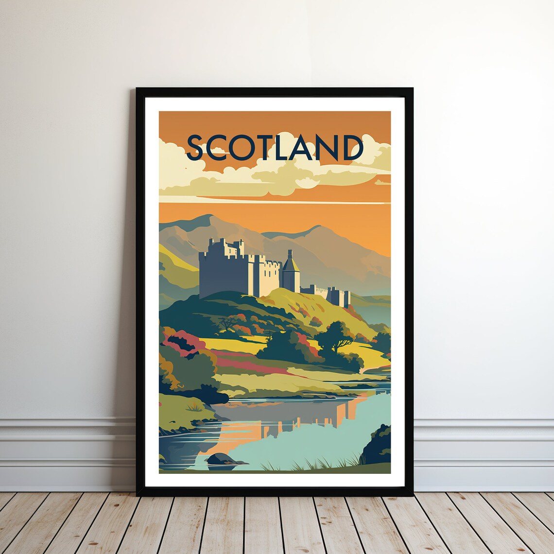 Scotland Travel Poster, European Wall Art