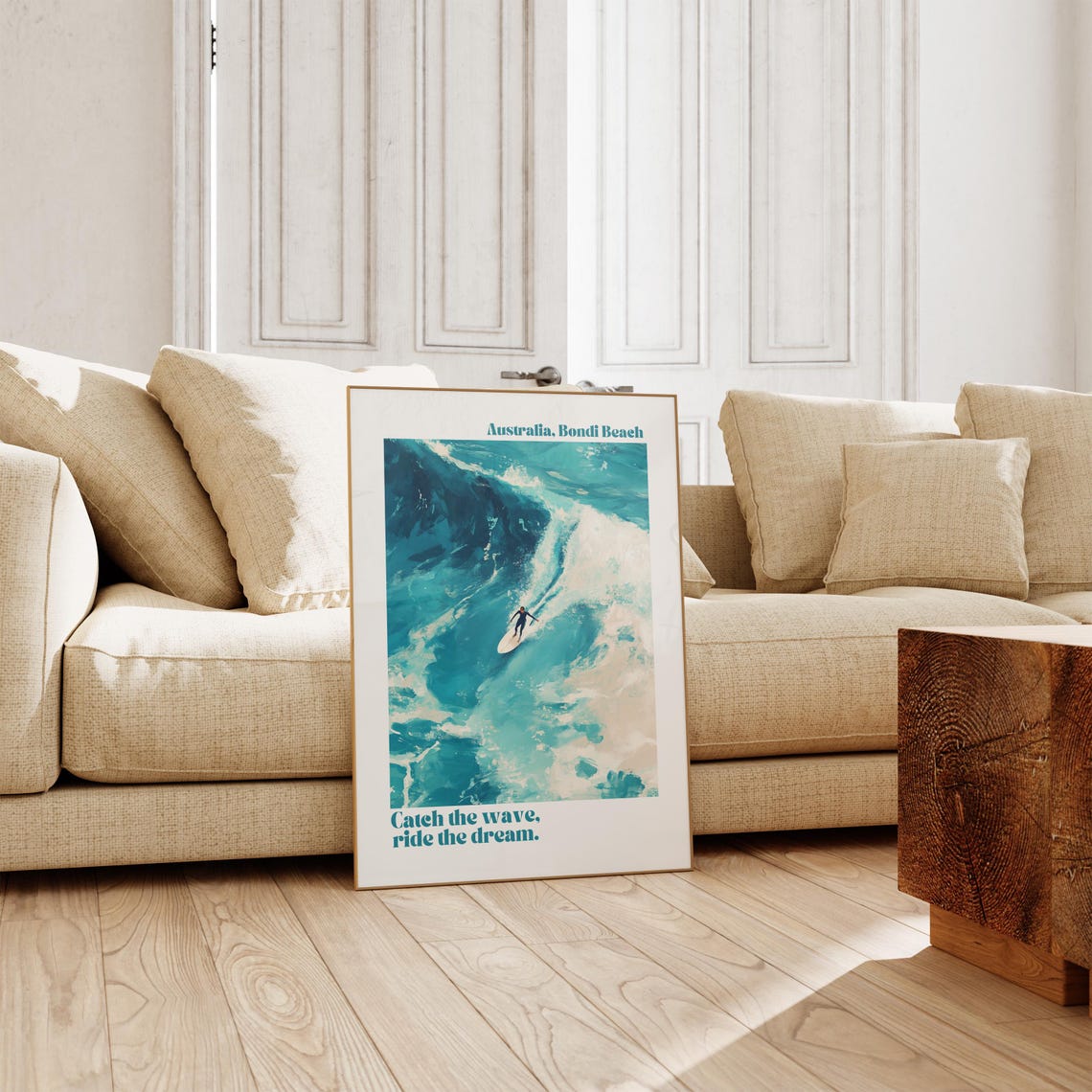 Australia Bondi Beach Surfer Big Wave Surf Photography Poster - Image 3