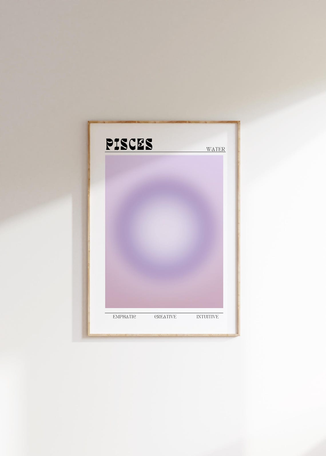 Pisces Aura Zodiac Poster Aesthetic Wall Art Astrology Gifts Manifestation Pisces Gift Spiritual Gifts Teen Room Decor Zodiac Print - Image 3