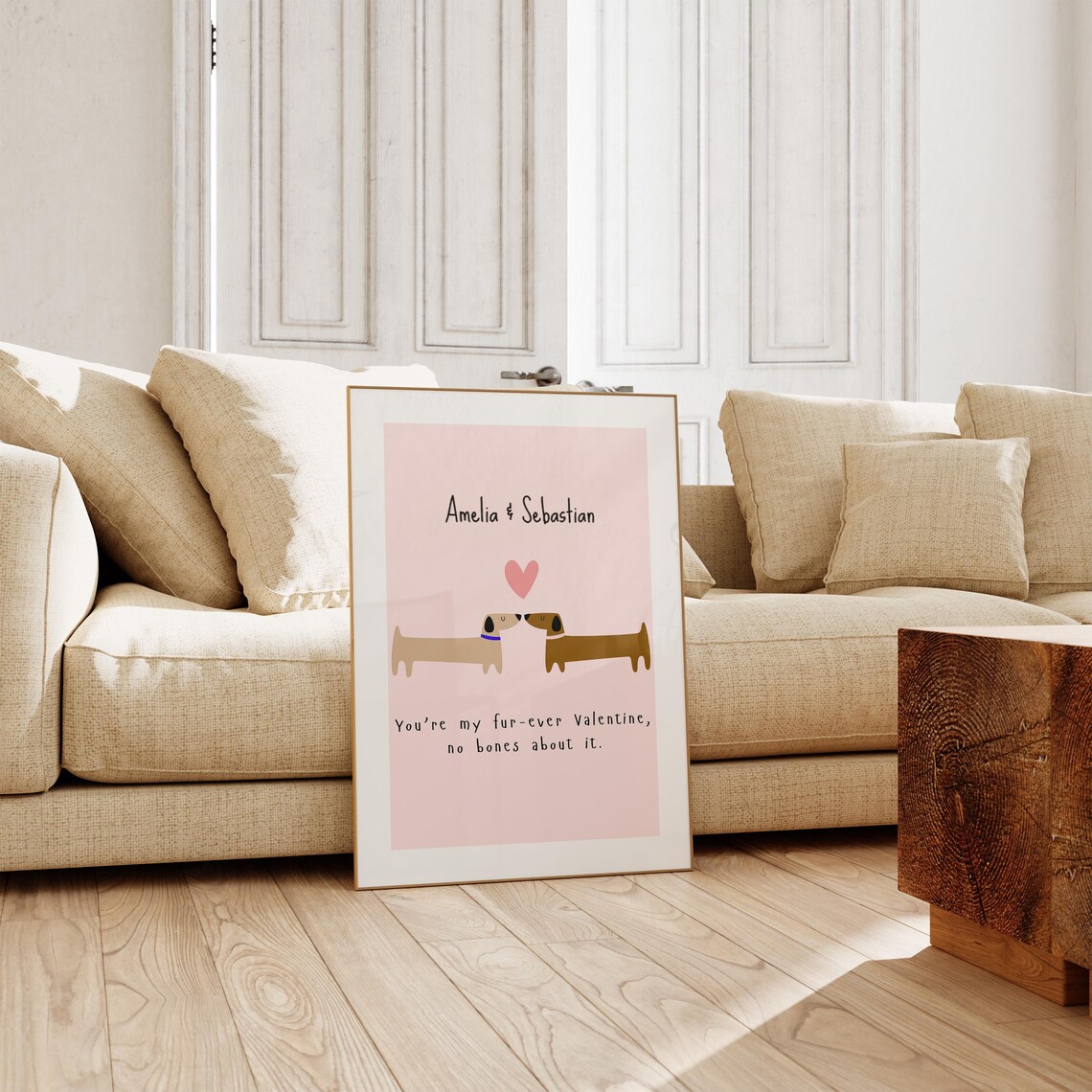Personalized Dog Lover Gift Print, Valentine's Day - Image 3