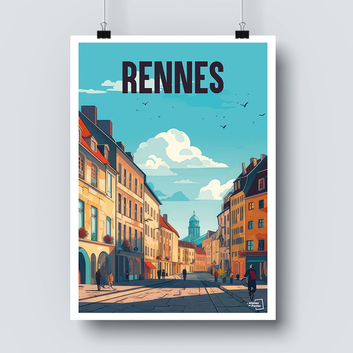 Rennes Travel Poster, France Wall Art Print - Image 2