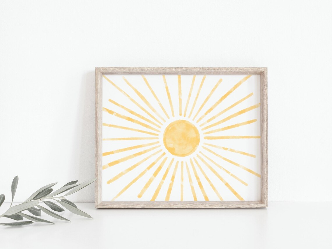 Boho Sun Sunrise Sunset Minimalist Art Print - Image 2