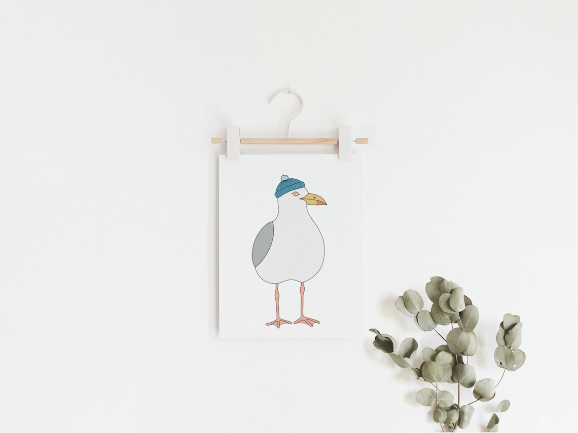 Seagull Print, Coastal Kitchen Decor Art Print - Image 2