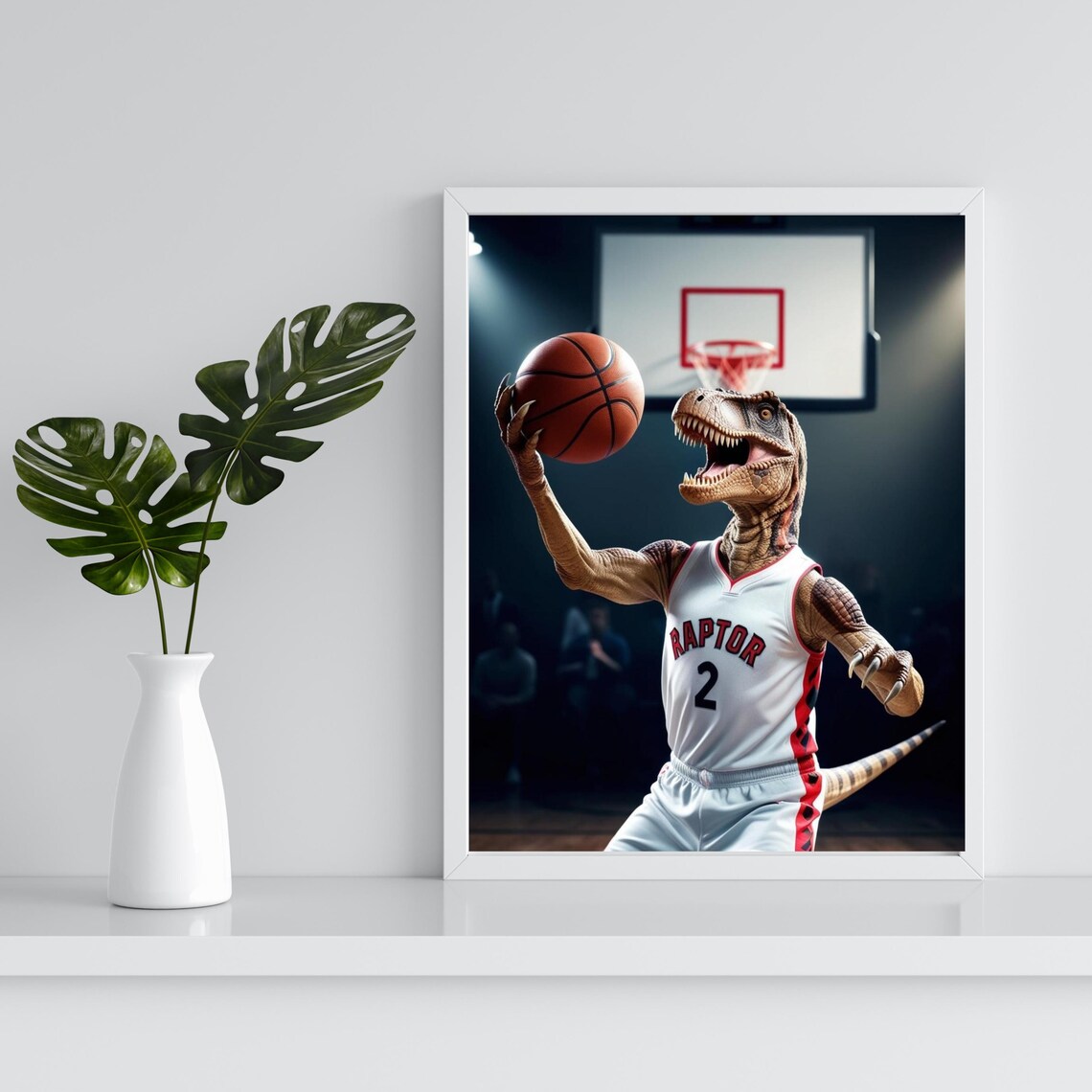 Basketball Playoff Raptor, Sports Season Art Print - Image 2