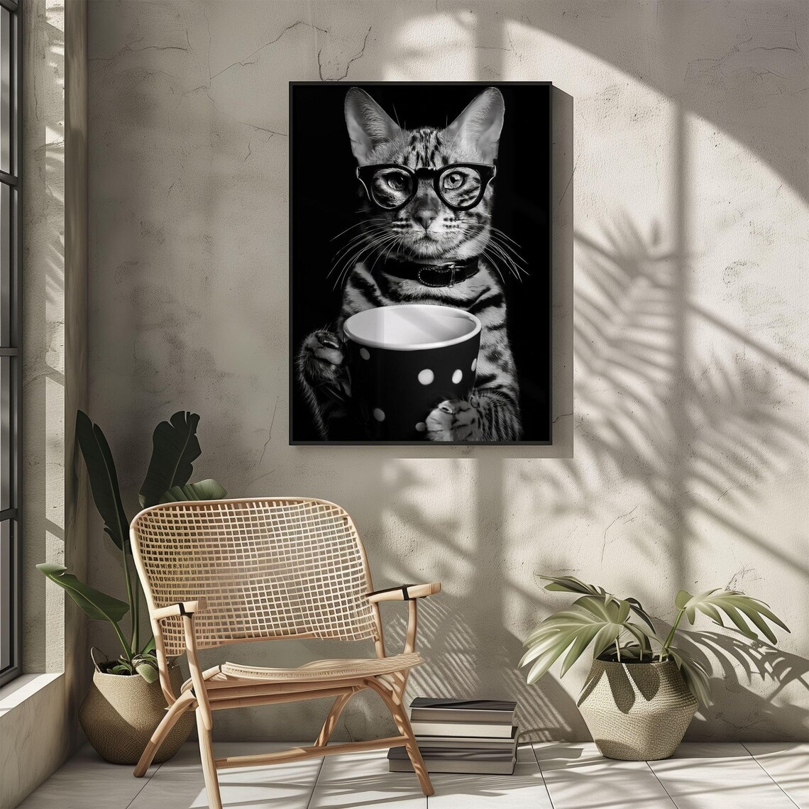 Bengal Drinking Coffee, Vintage Kitchen Wall Decor - Image 3