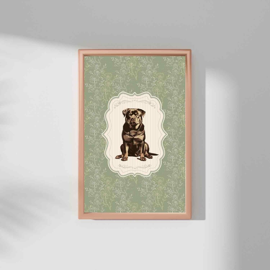 Vintage Style Rottweiler Art Print, Nursery Decor - Image 5