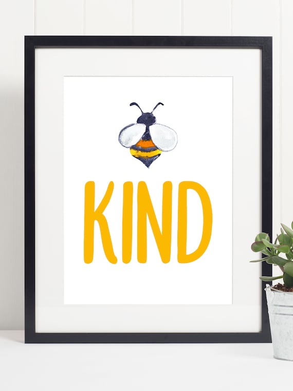 Be Kind Quote Typography Poster Print
