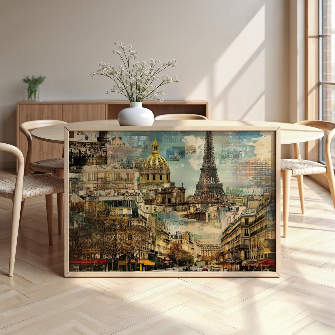 Paris Cityscape Framed Poster Luxurious Design Ready To Hang Art