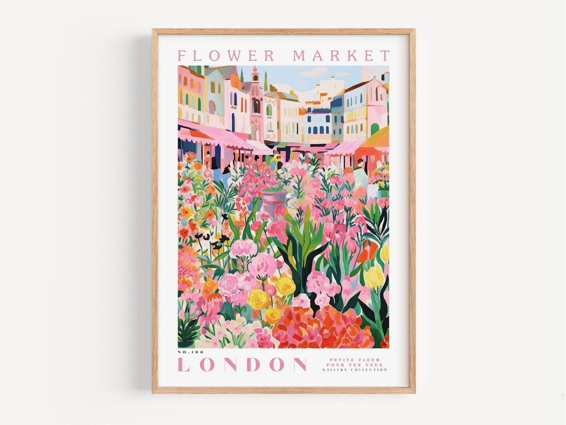 Flower Market London - Botanical Print