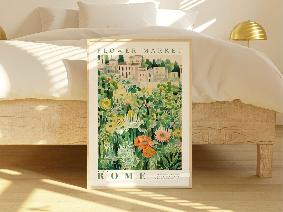 Flower Market Prints, Rome Botanical Wall Art - Image 2