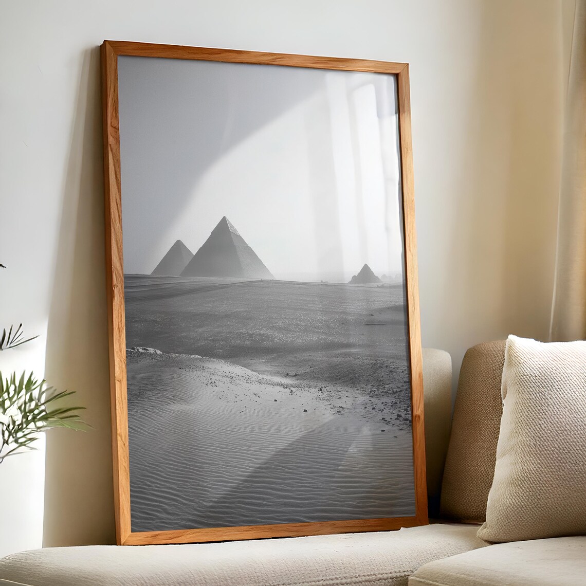 Giza Pyramids, Minimalist Travel Art Print