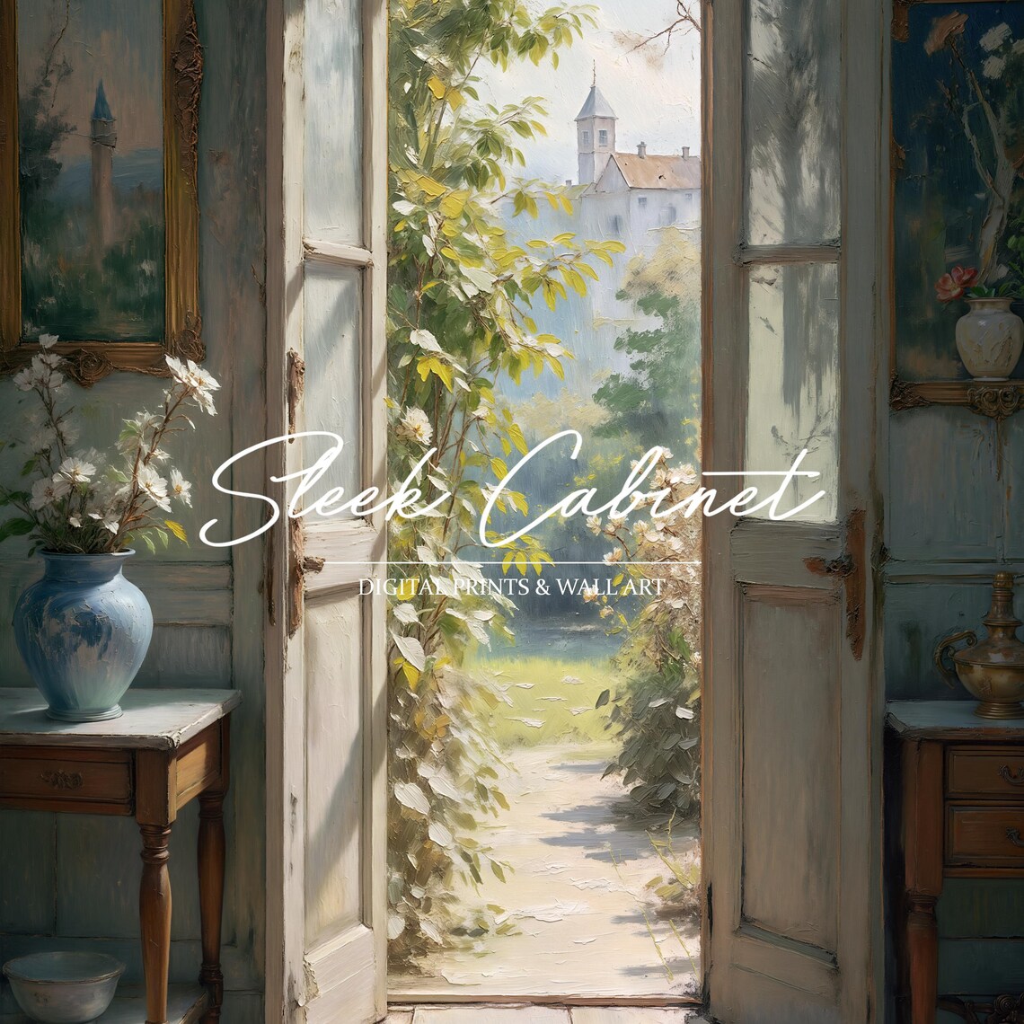 French Country Doorway Print, Cathedral View Art - Image 4