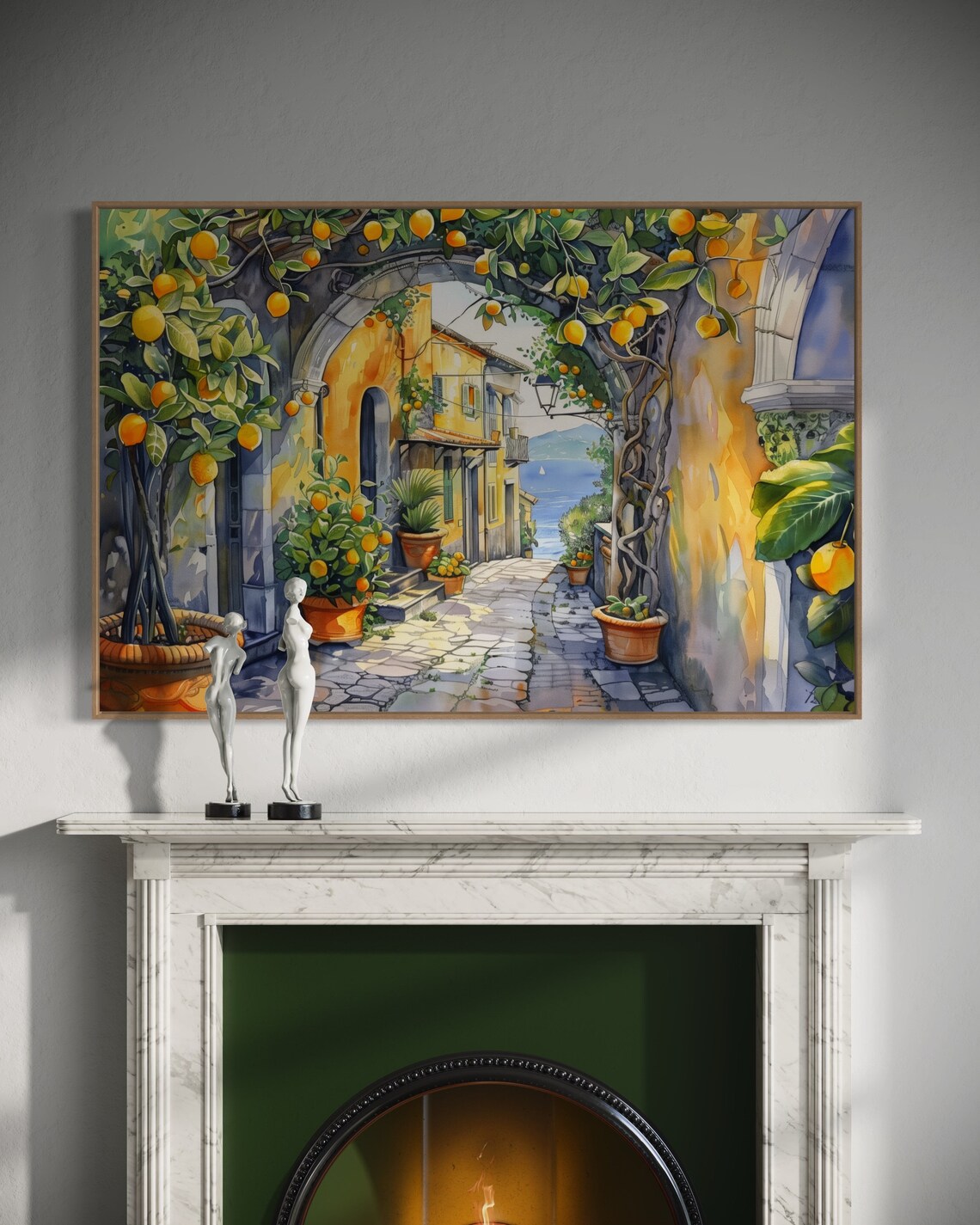 Amalfi Lemon Tree Breeze Italian Street Scene Art Print - Image 2