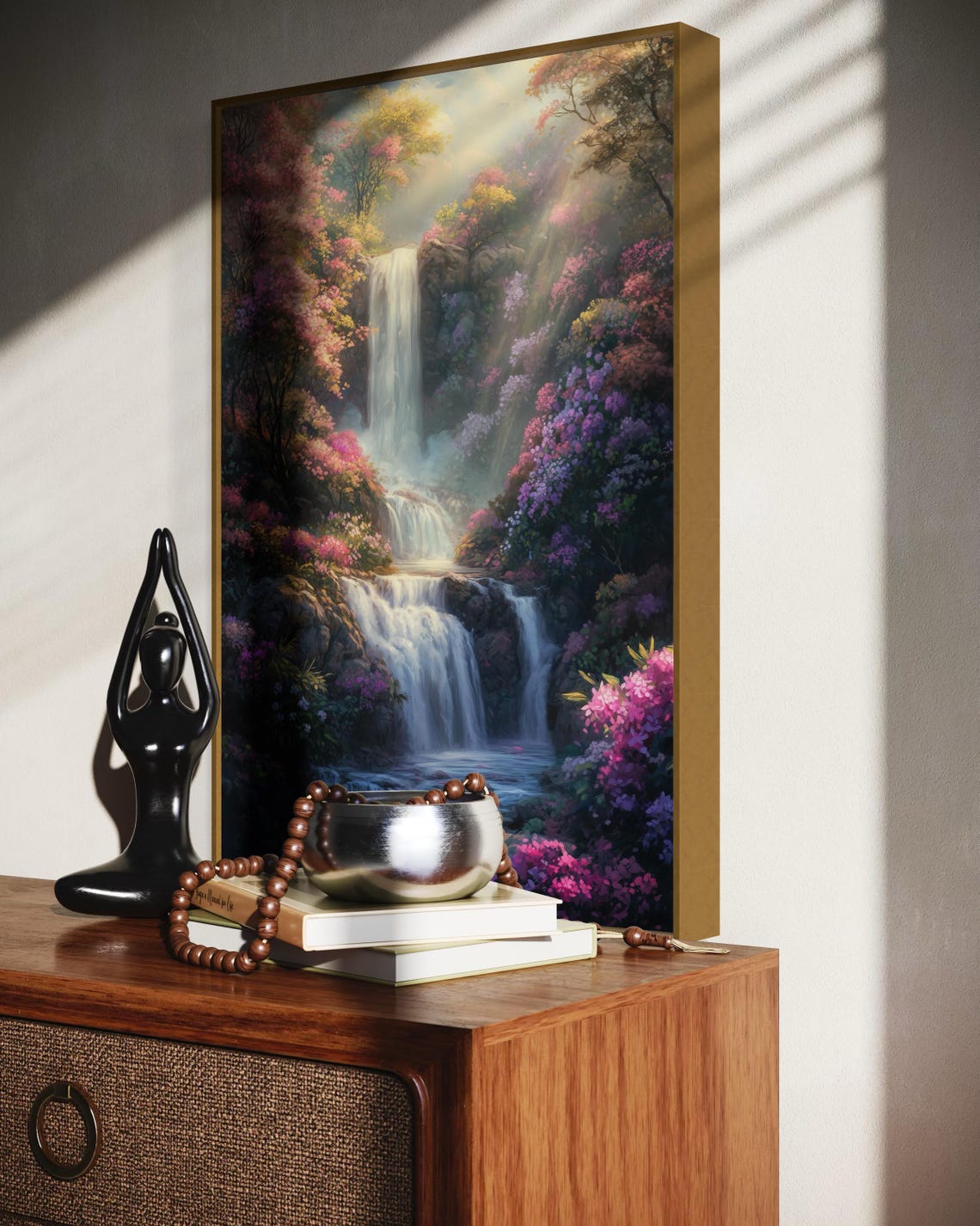 Magical Waterfall - Minimalist Landscape Art Print - Image 4