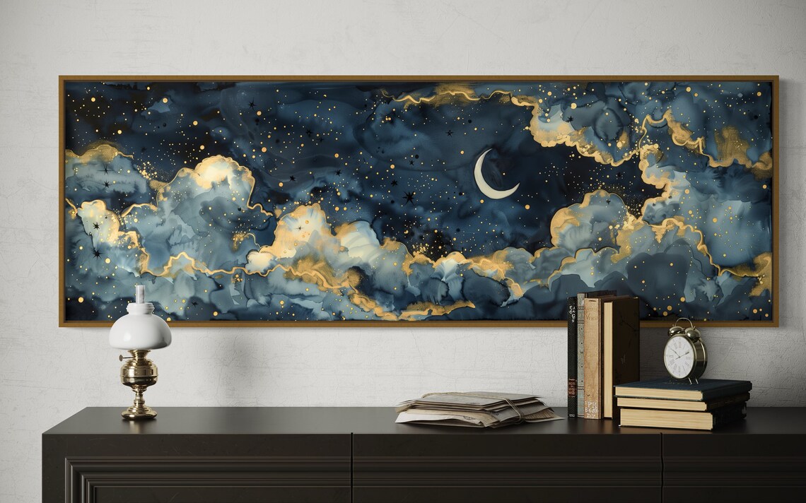 Starry Night Impressionist Night Sky Art Print