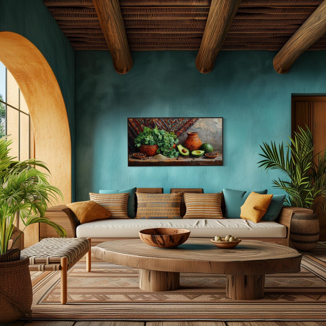 Rustic Mexican Kitchen Avocado Still Life Farmhouse Wall Art Boho Culinary Print For Living Room Or Dining Room - Image 4
