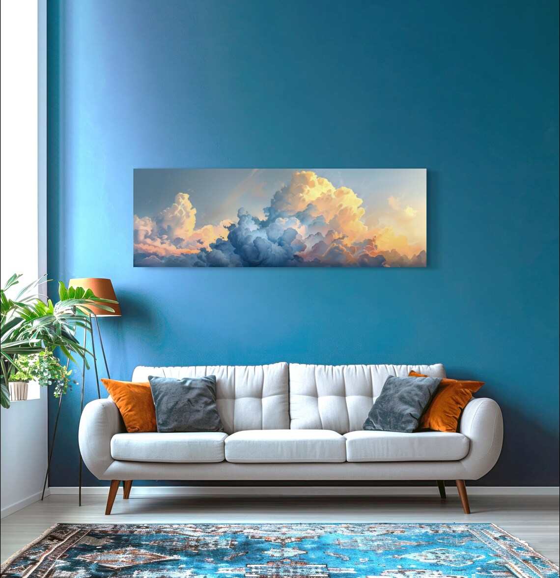 Pastel Clouds Panorama, Celestial Art Print - Image 5