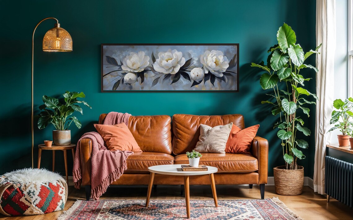 White Peony Art Print, Elegant Botanical Decor - Image 2