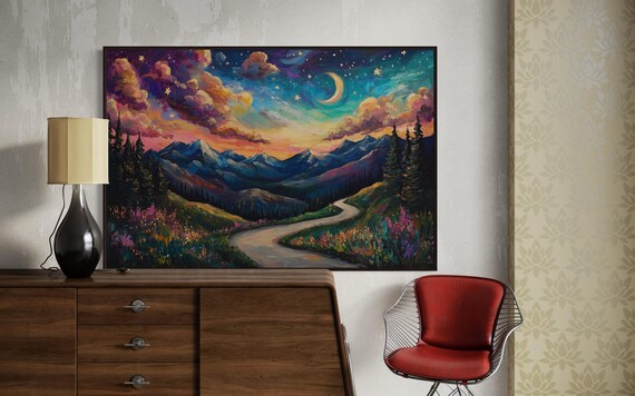 Whimsical Mountain - Minimalist Art Print