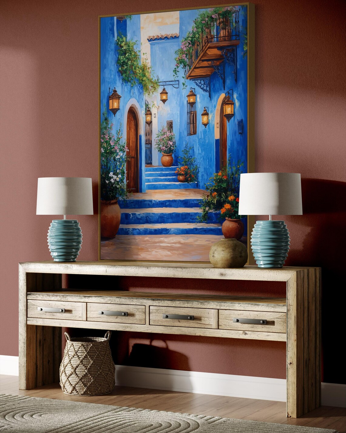 Moroccan Street Travel Poster, Rustic Boho Decor - Image 5