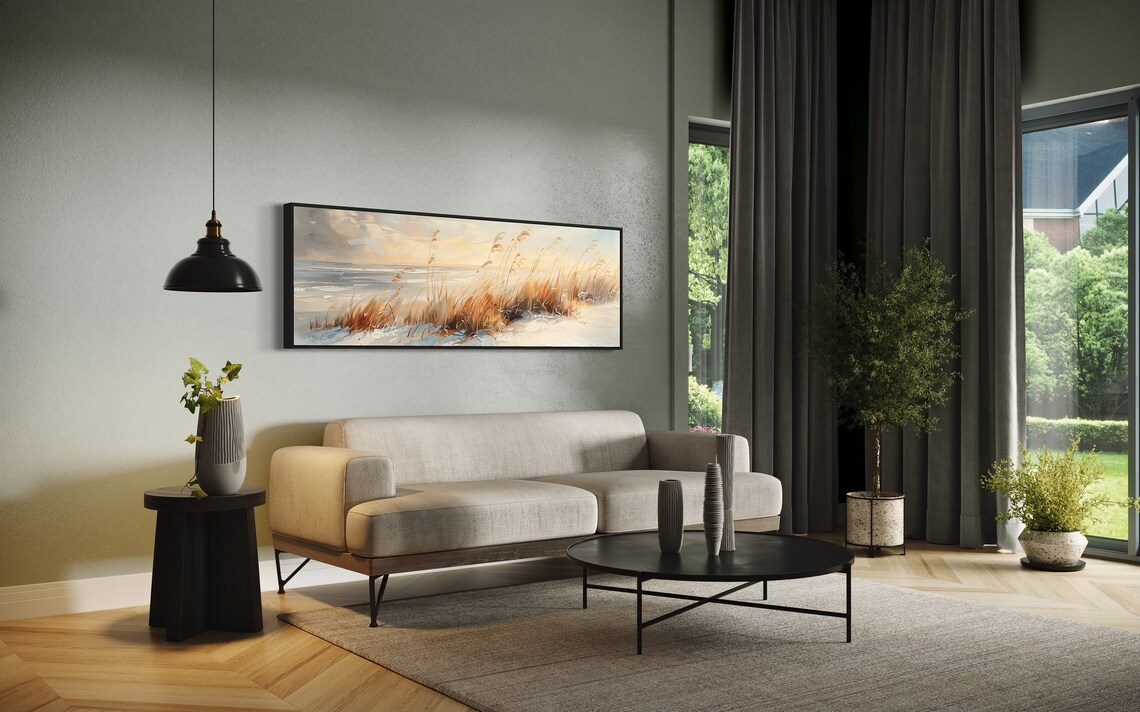 Seaside Sunrise Coastal Panorama, Beach House Art Print - Image 5