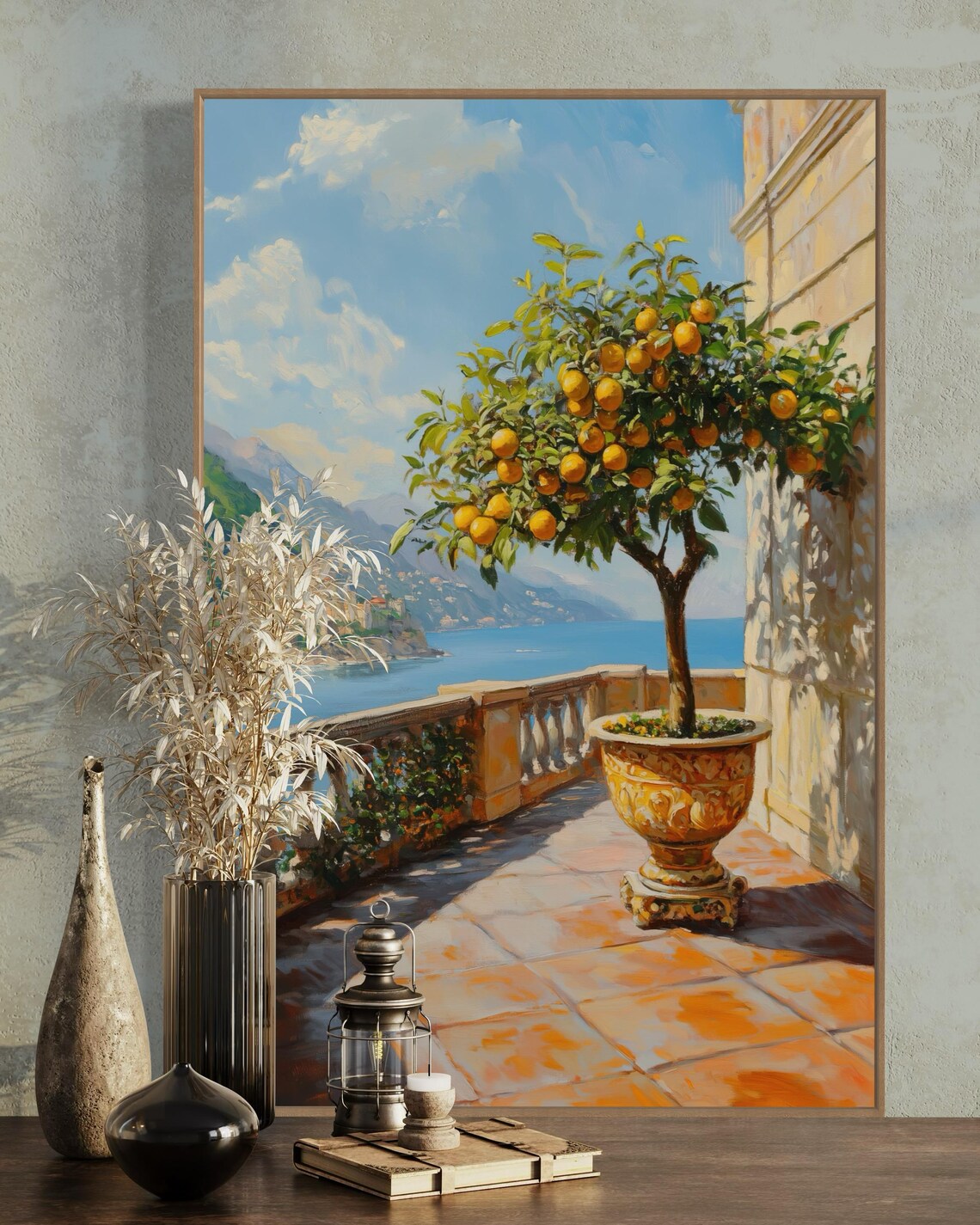 Amalfi Coast Lemon Tree Rustic Italian Art Print - Image 4