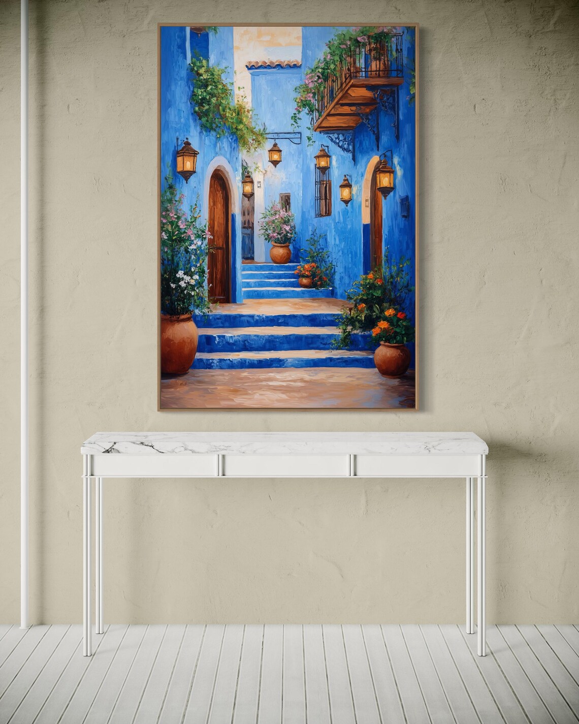 Moroccan Street Travel Poster, Rustic Boho Decor - Image 4
