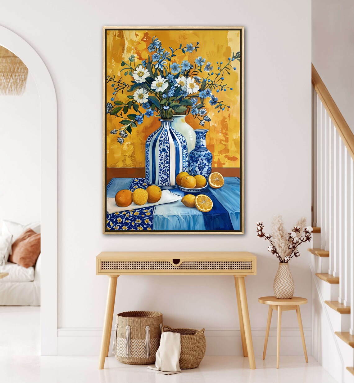Sun Kissed Daisy Still Life, Mediterranean Art Print - Image 3