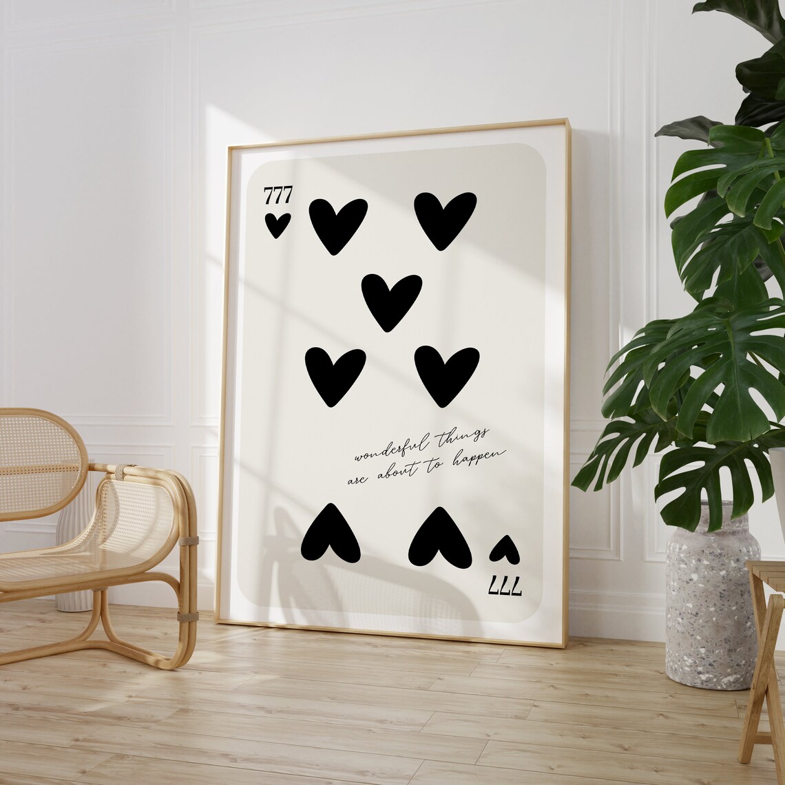 Angel Number 777 Playing Card Print Poster - Image 3