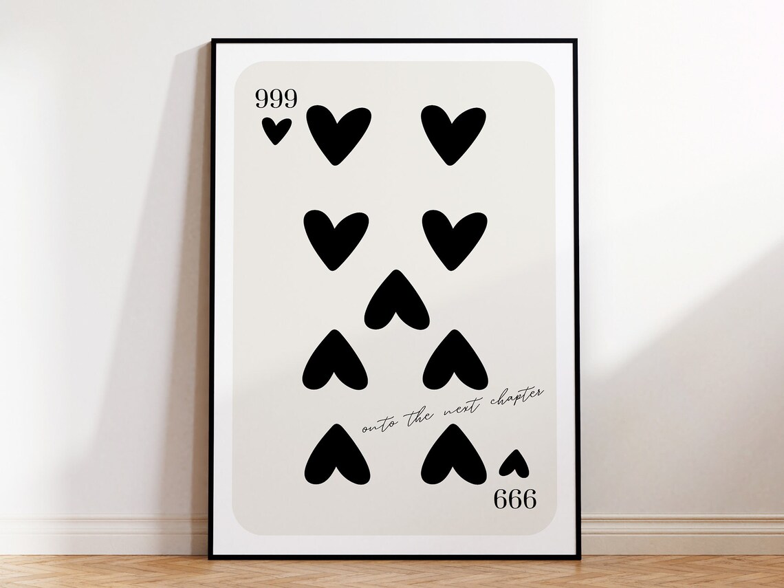 Angel Number 999 Playing Card Poster Art Print - Image 2