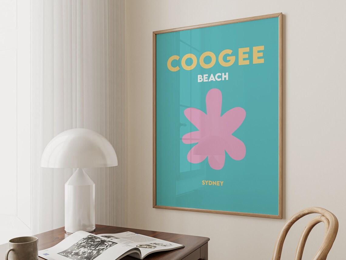 Coogee Beach Australia Minimalist Travel Poster - Image 5