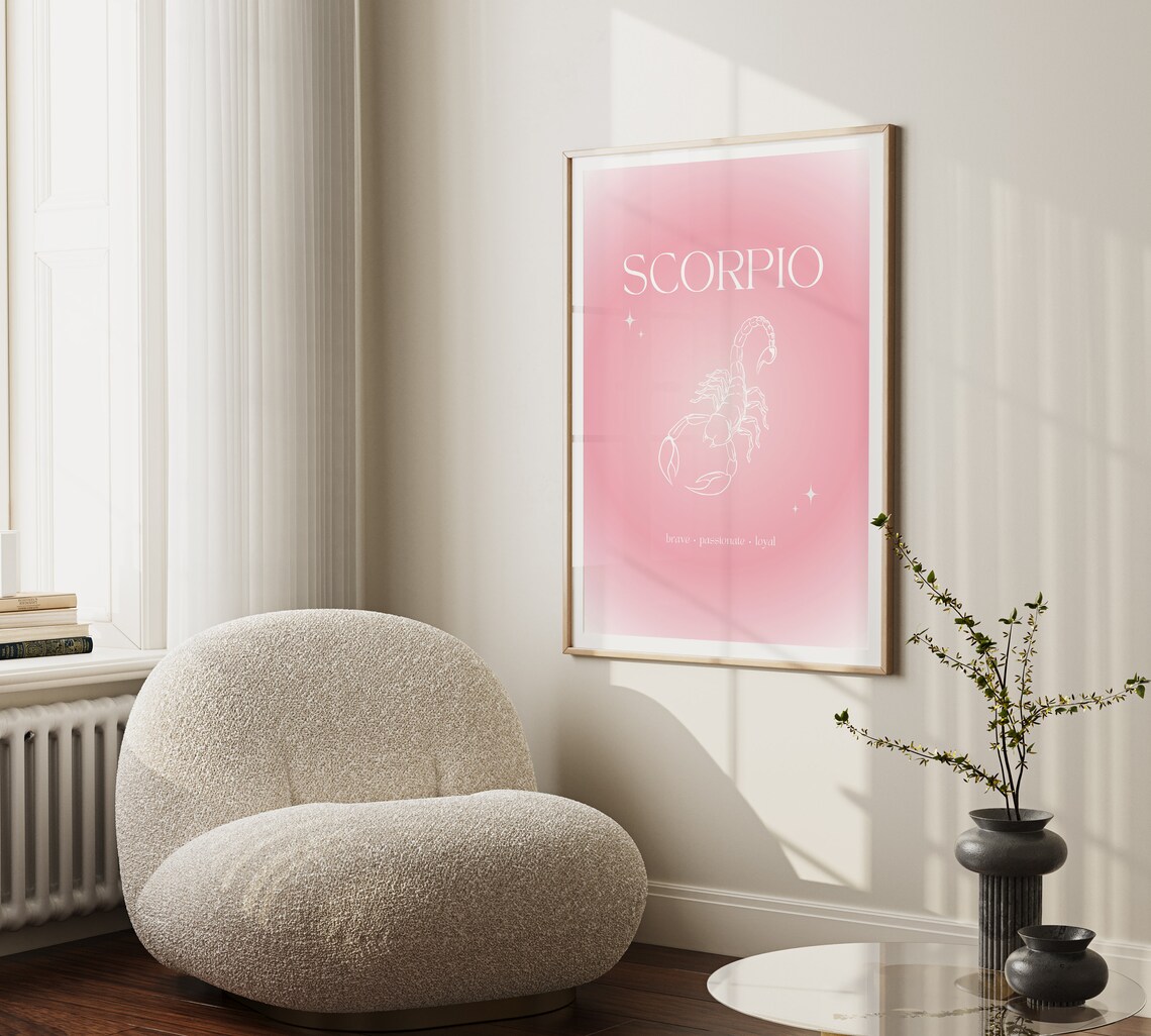 Scorpio Zodiac Poster Print, Astrology Wall Art - Image 2