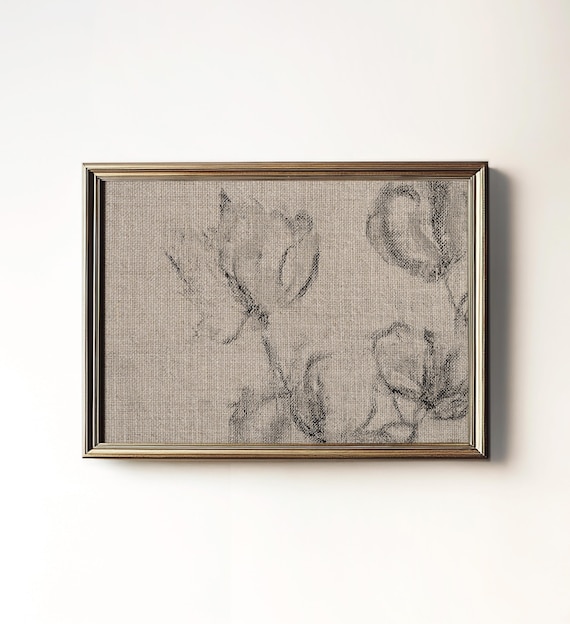 Neutral Rustic Tapestry Art Print, Classic Farmhouse