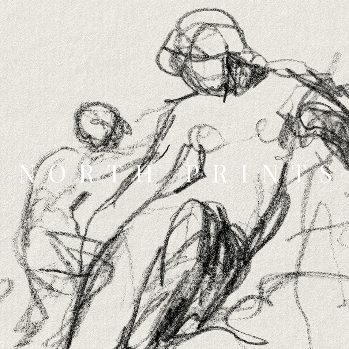 Mother And Child Portrait Sketch, Neutral Minimalist Art Print - Image 3