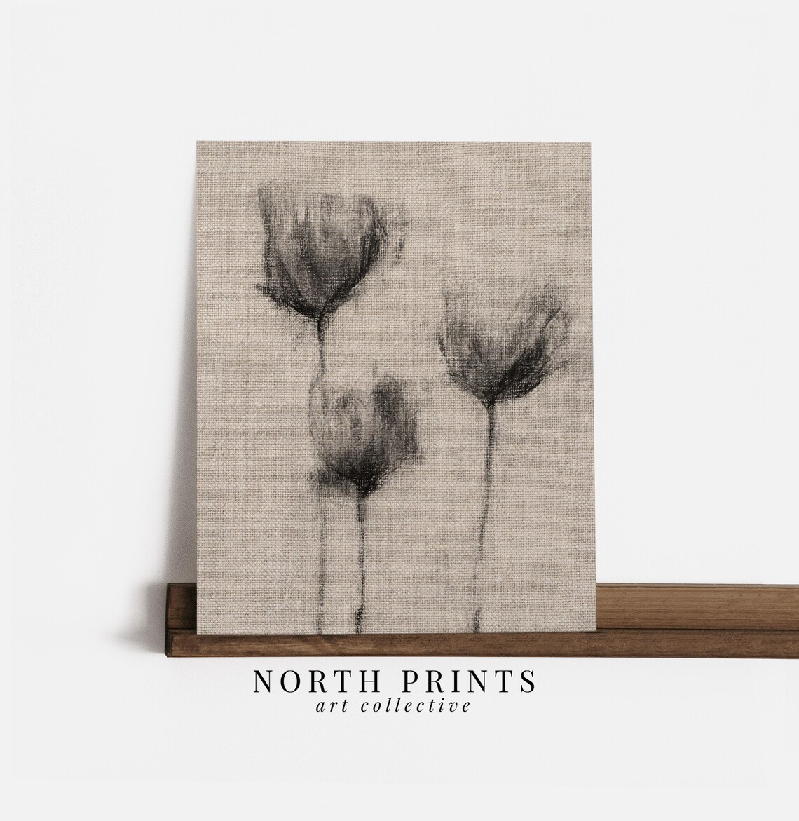 Rustic Tulip Tapestry Art Print, Modern Farmhouse - Image 2