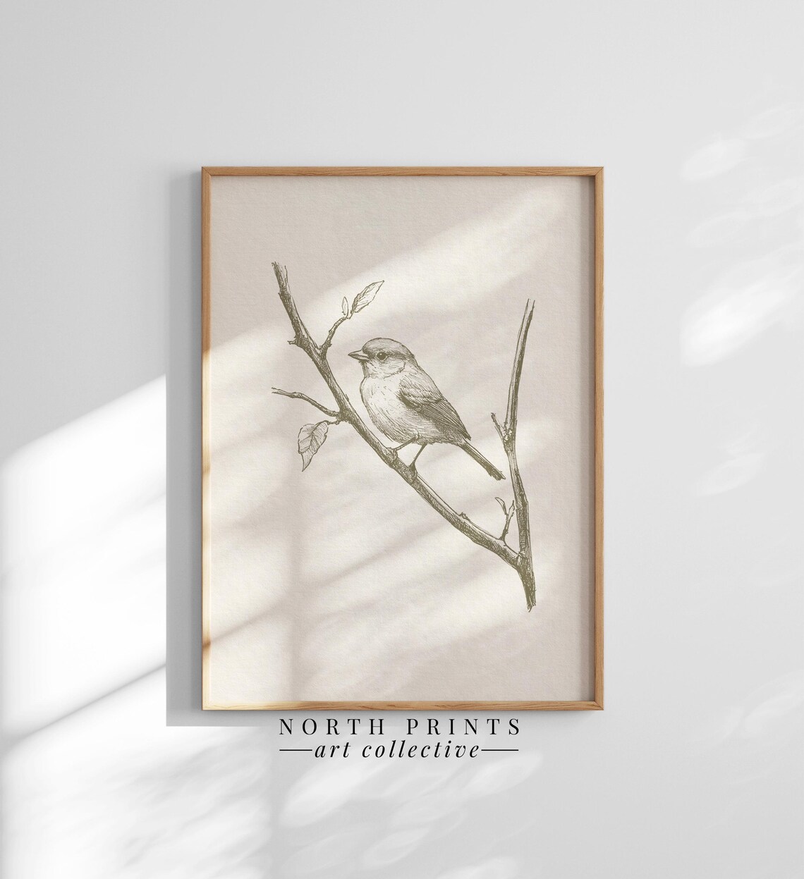 Minimalist Bird Sketch Art Print, Rustic Farmhouse Decor - Image 2