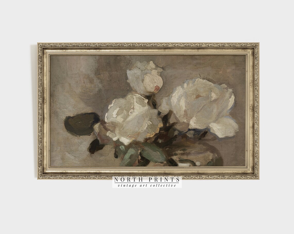 Botanical Frame TV Vintage Flowers Art Print - Image 2