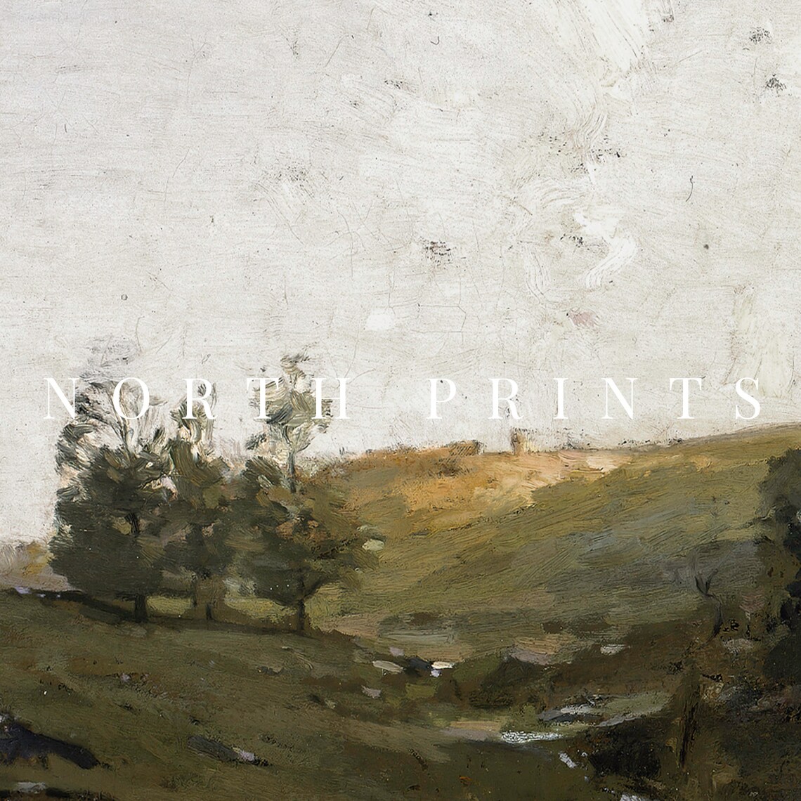 Dark Green Country Landscape Trees Vintage Oil Painting Poster - Image 4