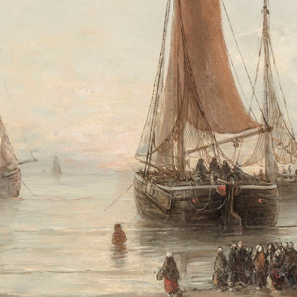 Vintage Sailboat Seascape Art Print, Coastal Print - Image 2