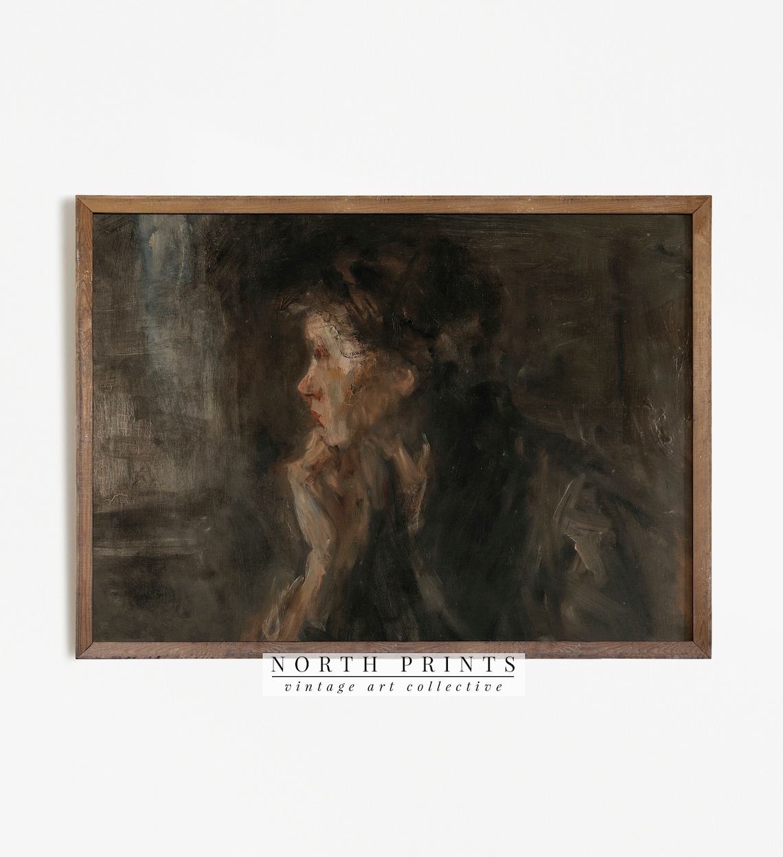Antique Portrait Painting, Modern Farmhouse Art Print - Image 3
