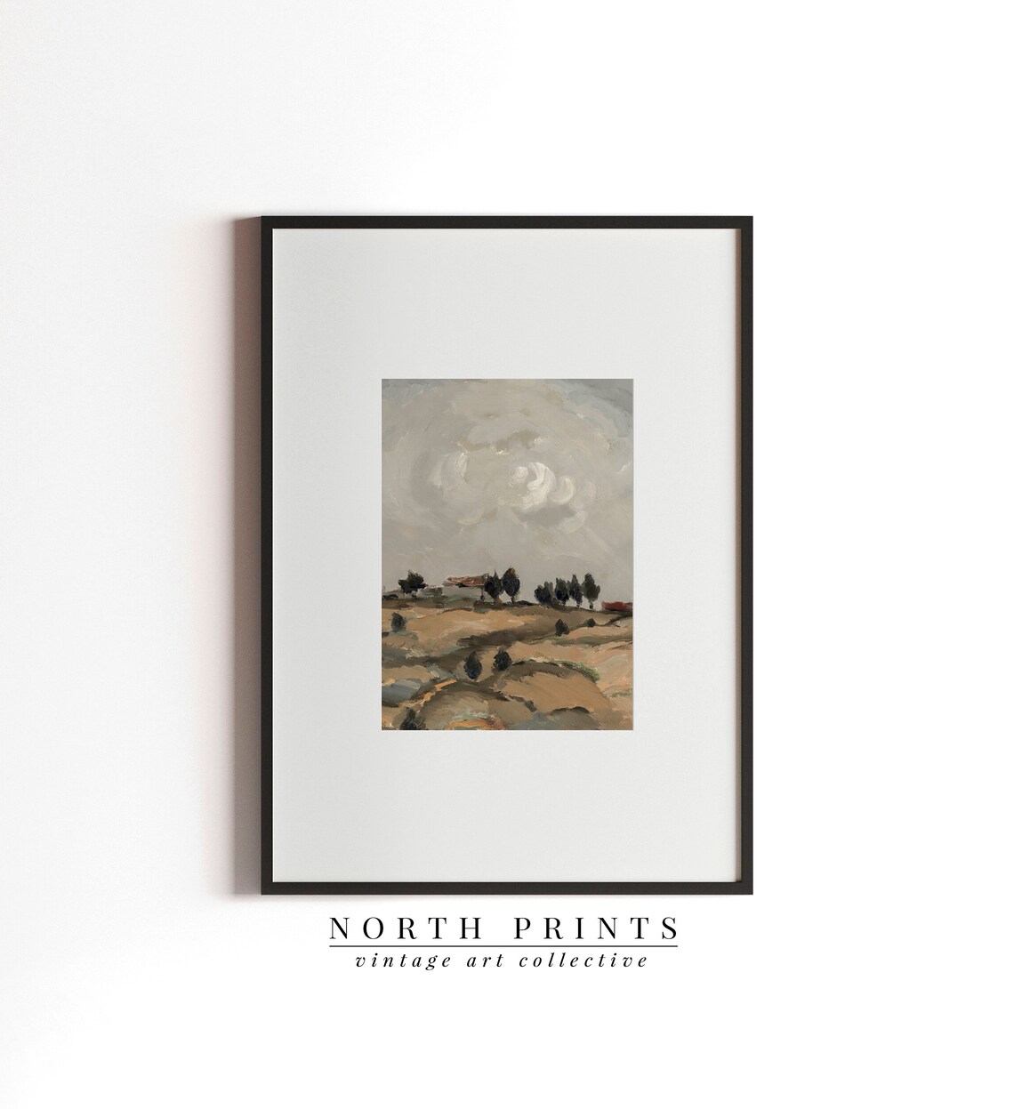 Warm Tone Landscape Print, Vintage Country Scenery - Image 3