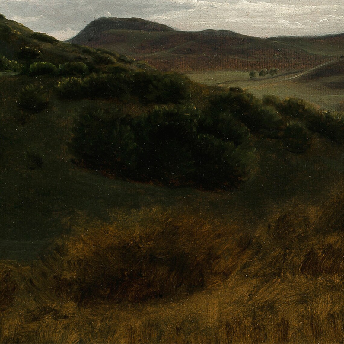 Vintage Moody Landscape Painting Art Print - Image 2