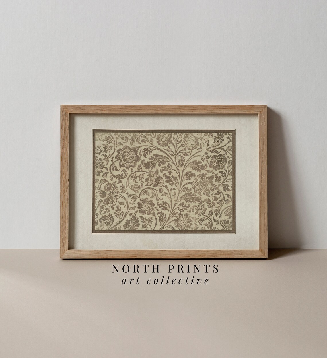 Vintage Botanical Tapestry Pattern Art Print - Image 4