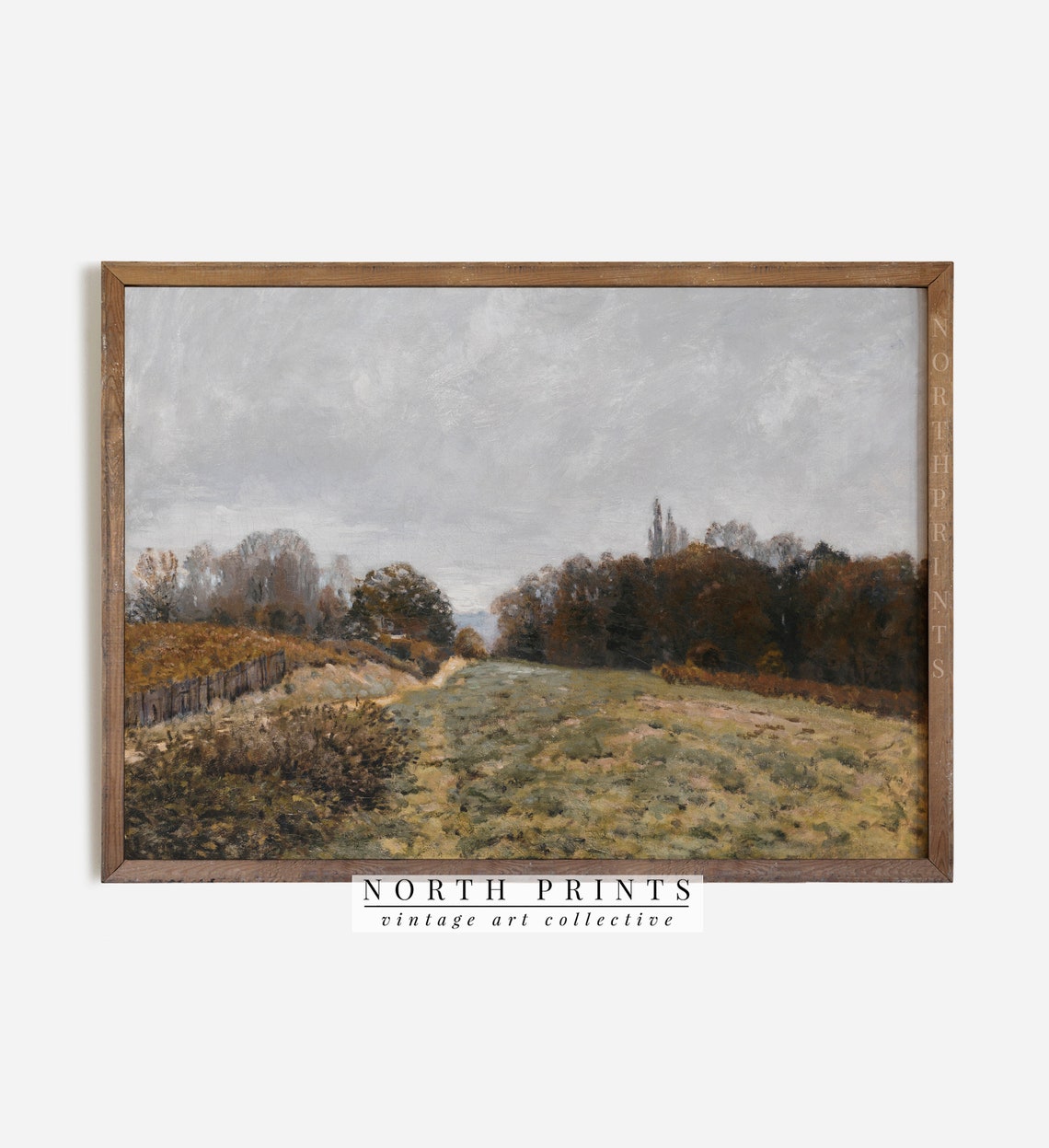 Vintage Fall Landscape Painting Wall Art Rustic Fall Country Scenery Print Fine Art North Prints 6 79 - Image 3
