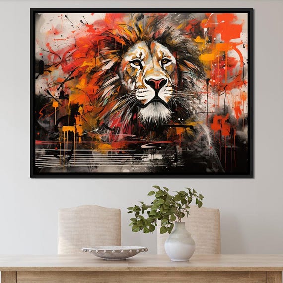Glorious Lion Majestic Lion Artwork Bold Home Decor Animal Wall Art Wild Jungle Print Safari Art By Nichecanvas