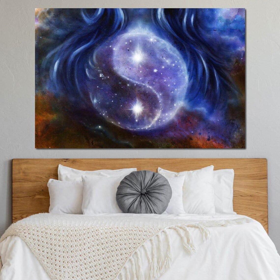 Yin Yang Stars, Celestial Symbol Art Print - Image 2
