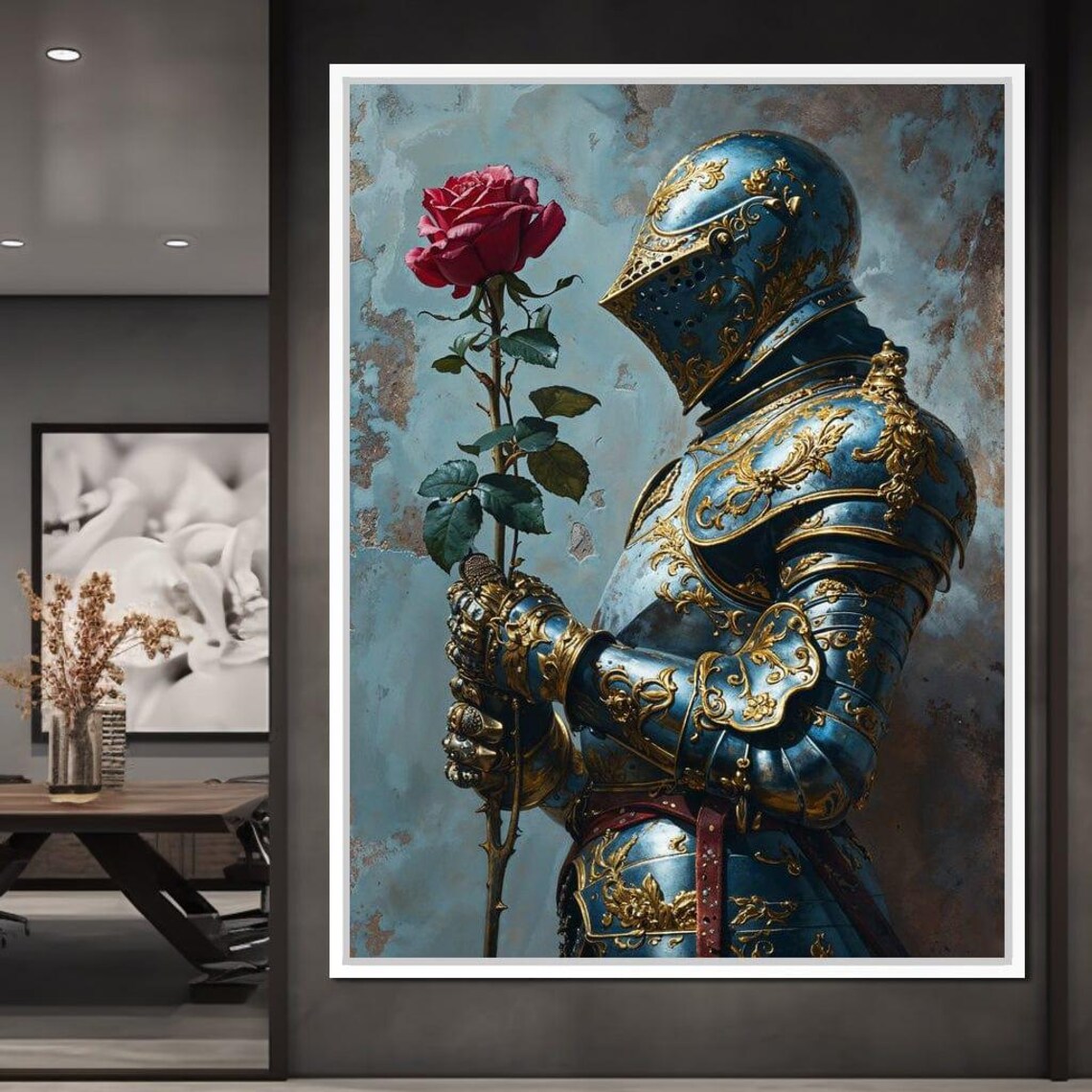 Knight Of The Velvet Bloom, Gothic Rose Art Print