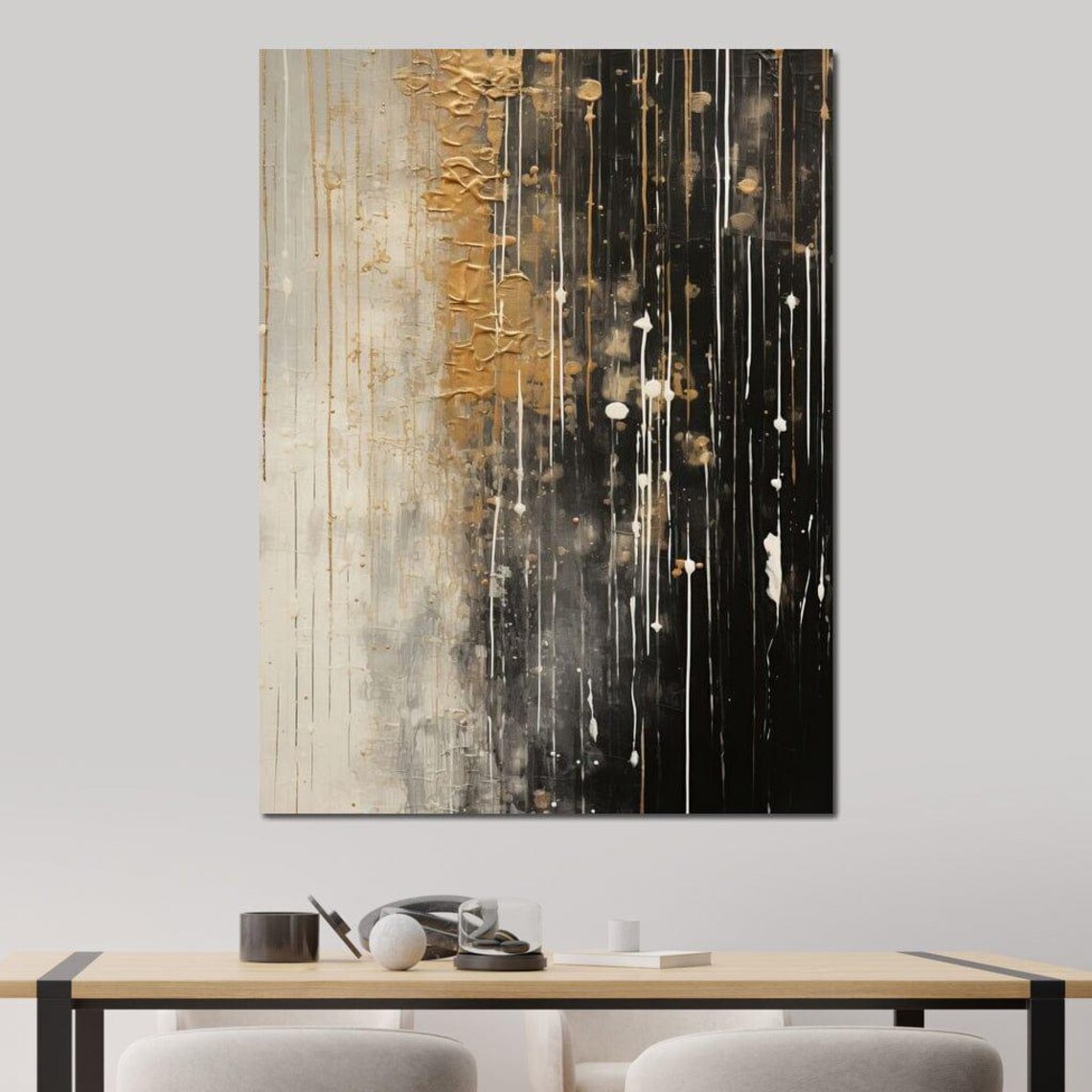 Distant Amber Echoes Abstract Painting, Modern Art - Image 4