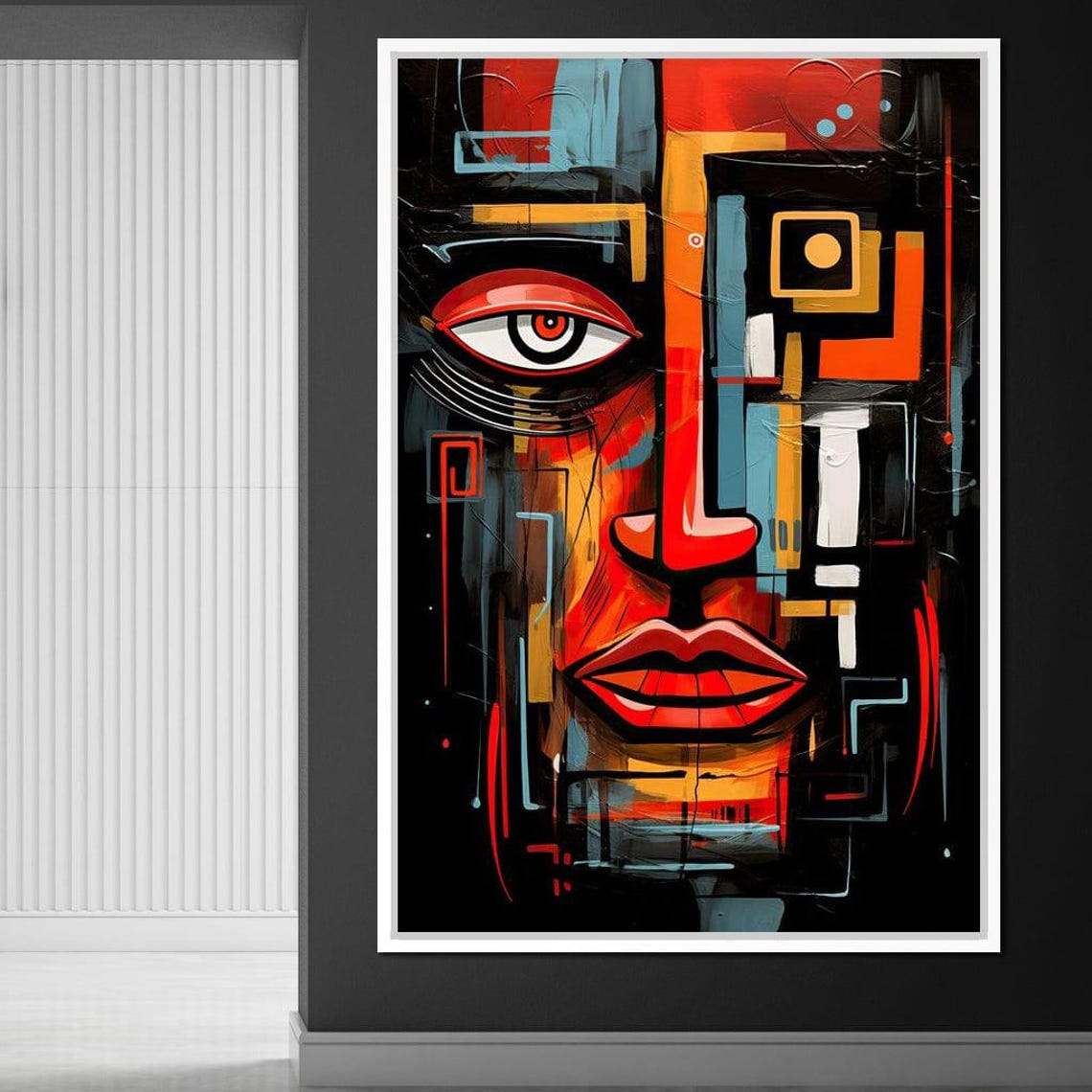 Twilight In Cubist Metropolis Art Urban Abstract Wall Decor Geometric Psychedelic Cityscape By Nichecanvas - Image 2