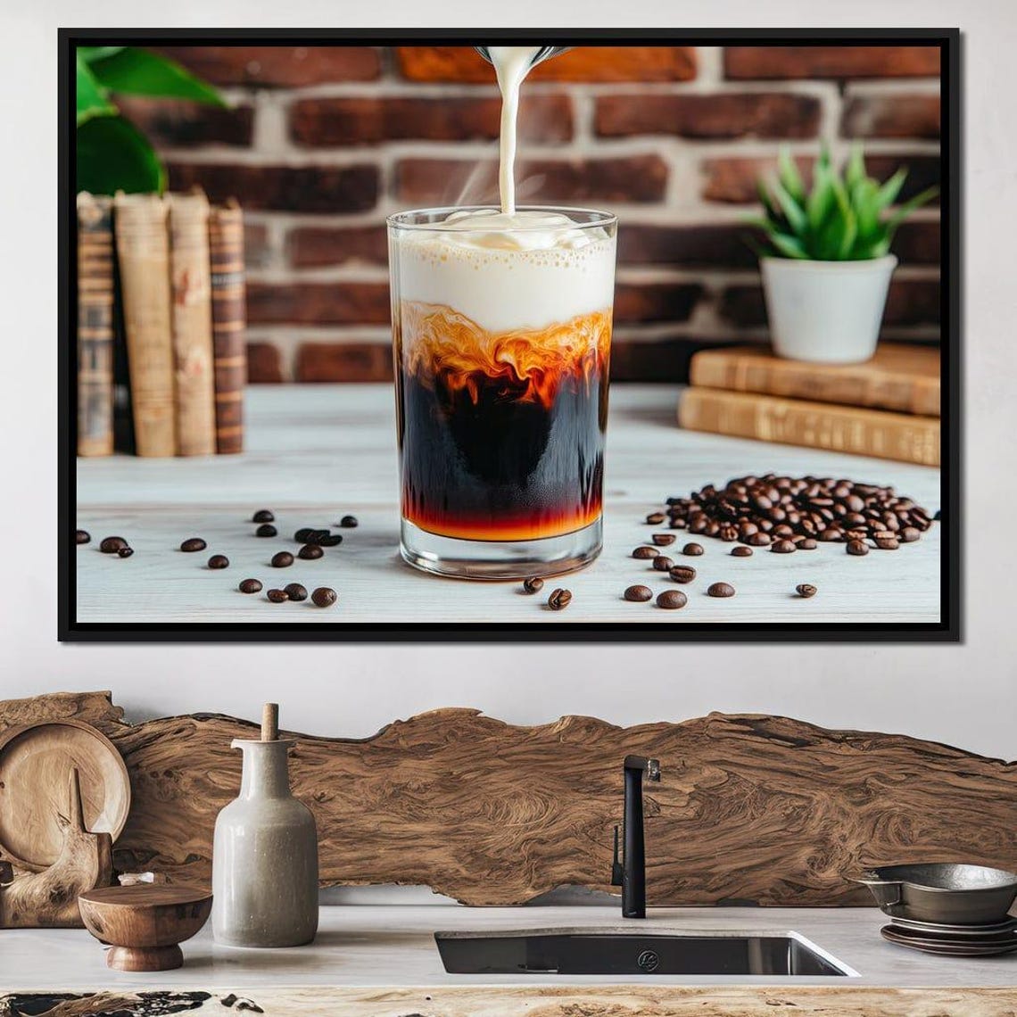 Brewed Coffee Delight Coffee Lover Wall Art Home Decor For Kitchen Cafe Rich Cafe Aesthetic By Nichecanvas